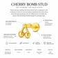 Titanium Cherry Stud Piercing – Cherry Bomb