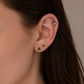 Bisk Stud | Green Crystal Flat Back Cartilage Piercing
