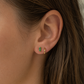 Mily Stud – Emerald Cut Green Crystal Flat Back Cartilage Piercing