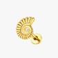 Titanium Zircon Piercing – Sea Shell | Flat Back Cartilage Earring