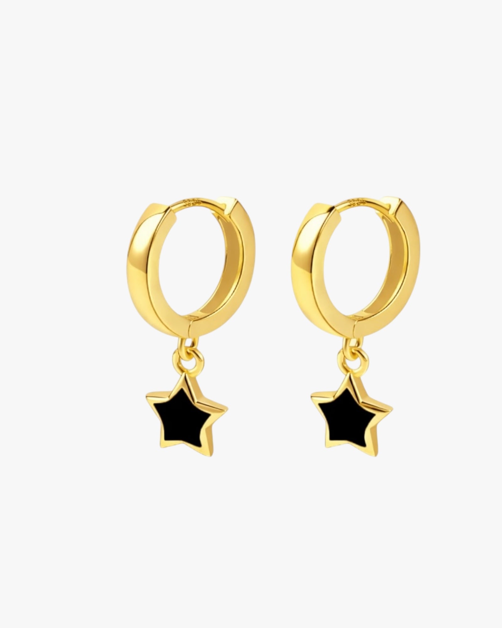 Pendant Black Star Hoops