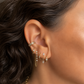 Titanium Crystal Chain Drop Piercing – Velisse | Flat Back Cartilage Earring
