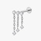 Titanium Chain Drop Piercing – Huv | Flat Back Cartilage Earring