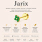 Jarix Stud – Green Flower Crystal Flat Back Cartilage Piercing