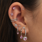 Sway Heart Crystal Stud – Flat Back Cartilage Earring