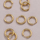 "Simple gold hoops - timeless elegance for any occasion."