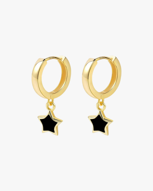 Pendant Black Star Hoops