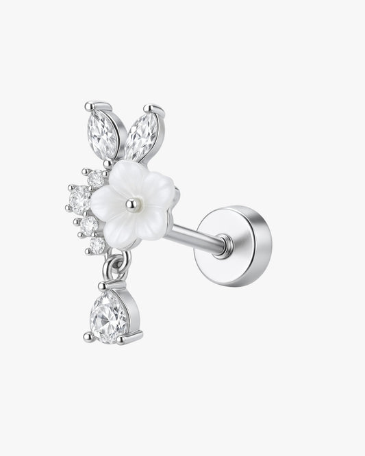 Stainless steel ball stud piercing in silver – Azores