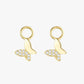 Gold plated butterfly crystal hoop earring charms – Marivelle