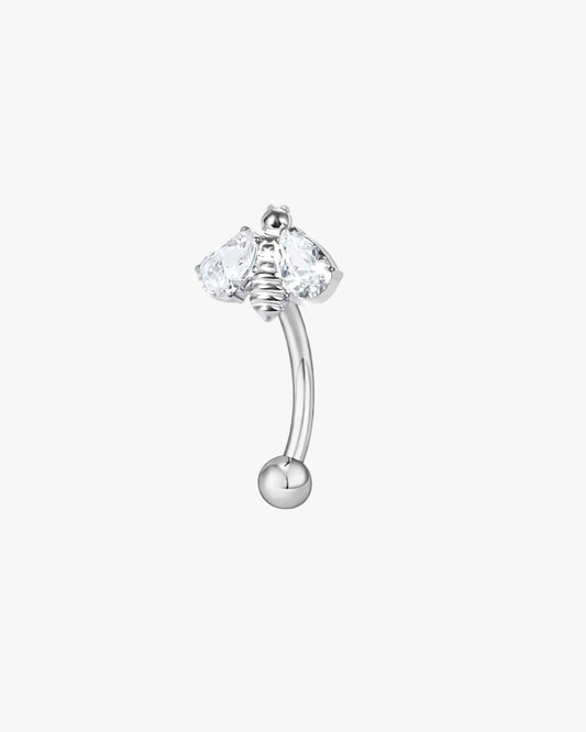 Bee Crystal Titanium Curved Barbell 16G – Mellia