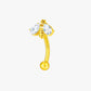 Bee Crystal Titanium Curved Barbell 16G – Mellia