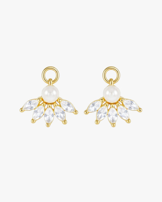 Gold plated crystal star hoop earring charms – Solmira