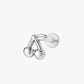 Gold plated titanium cherry stud piercing in silver  – Cherry Bomb