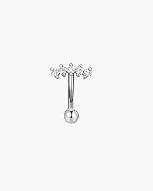 Crystal Arc Titanium Curved Barbell 16G – Celira