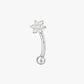 Crystal Blossom Titanium Curved Barbell 16G – Fiora
