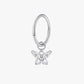 Crystal Butterfly Charm Titanium Hinged Hoop 16G 6mm – Danube
