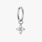 Crystal Flower Charm Titanium Hinged Hoop 16G 6mm – Verona