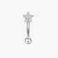 Crystal Star Cluster Titanium Curved Barbell 16G – Nova