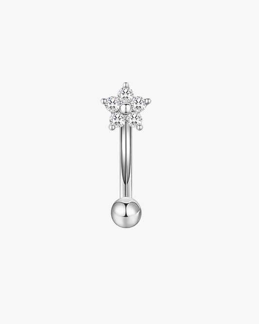 Crystal Star Cluster Titanium Curved Barbell 16G – Nova