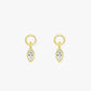 Sorrento gold plated charms with marquise zirconia