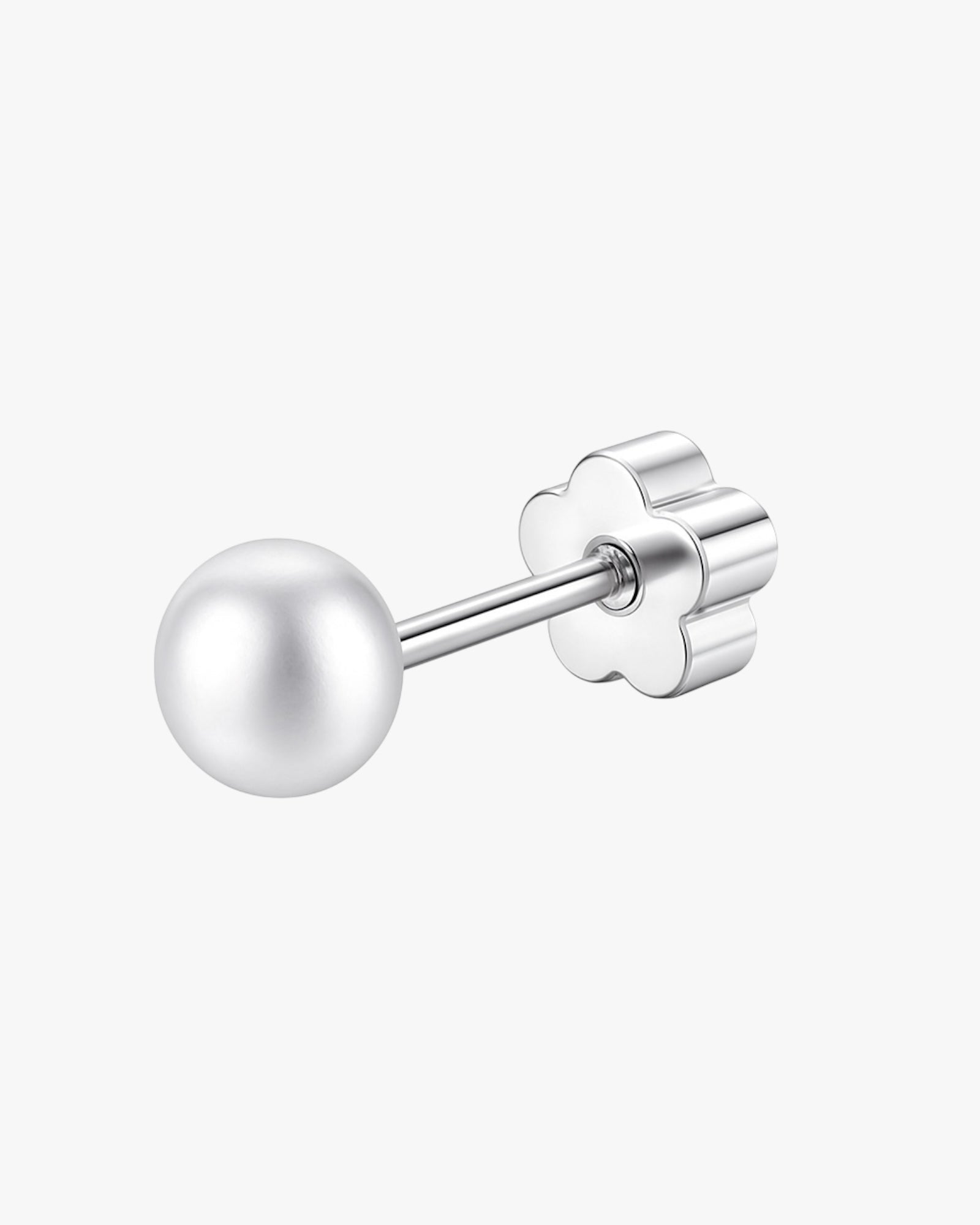 Double Headed Grenoble Stud in silver