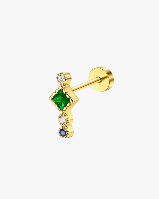 Emerald Pave Stud