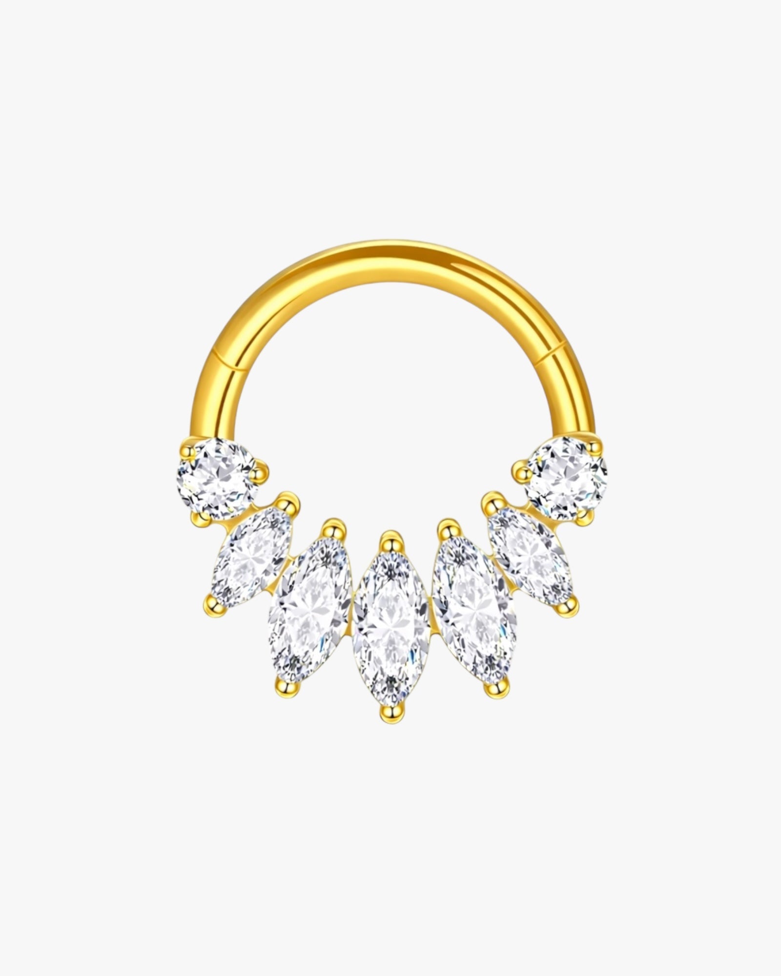 G23 Titanium Crystal Crown Clicker Hoop – Andes