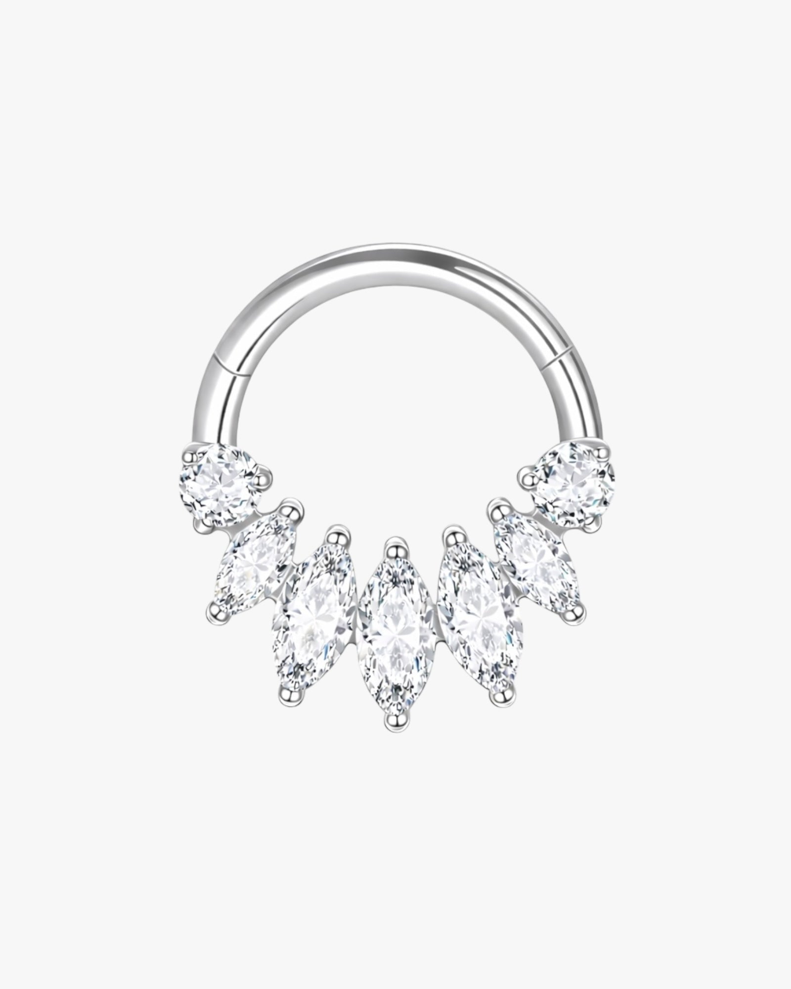 G23 Titanium Crystal Crown Clicker Hoop – Andes
