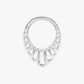 G23 Titanium Crystal Crown Clicker Hoop in silver – Petra