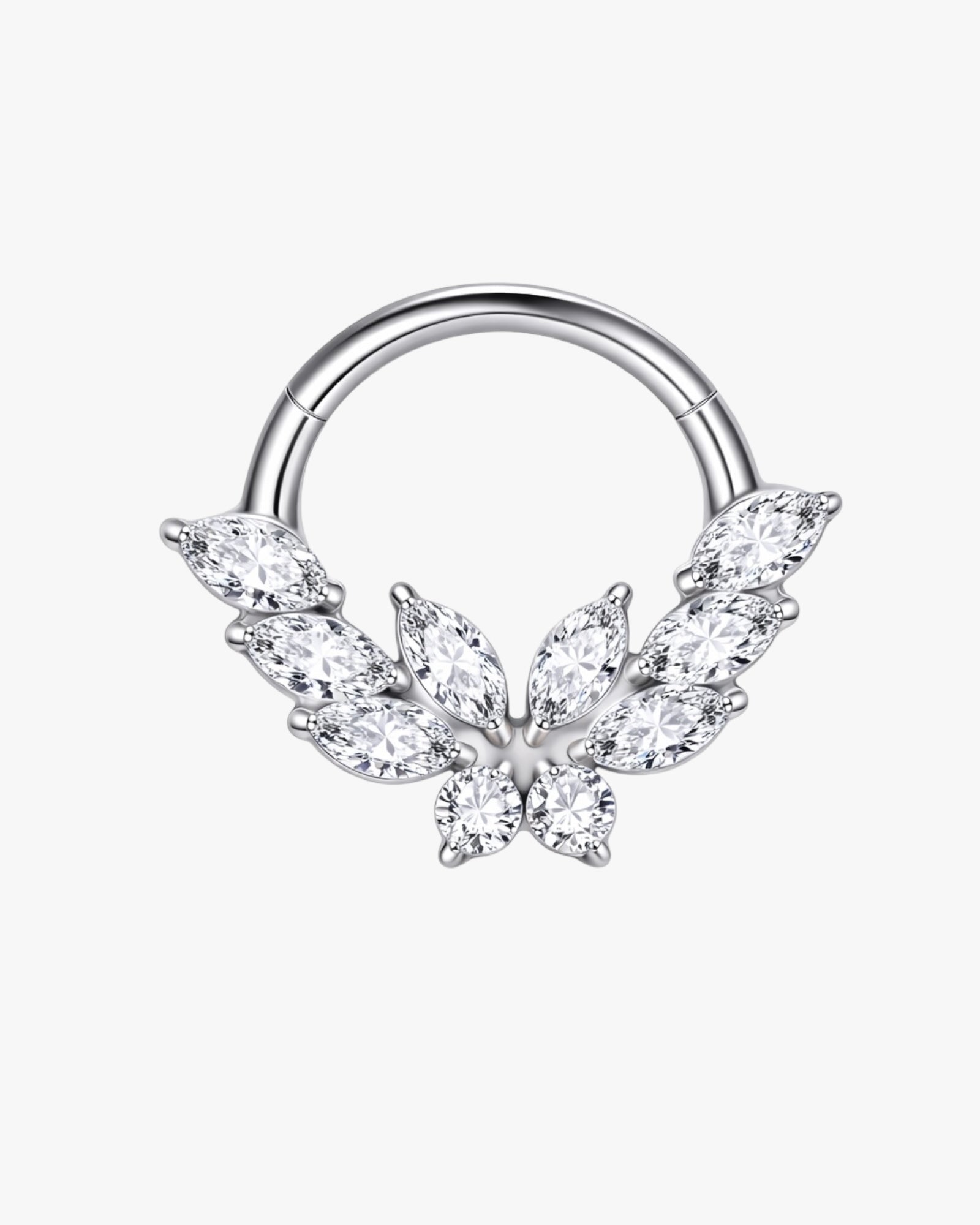 G23 Titanium Crystal Wing Clicker Hoop – Capri
