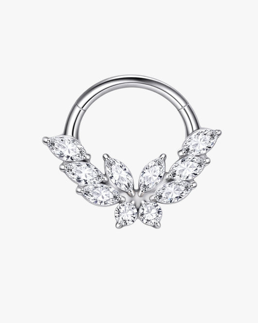 G23 Titanium Crystal Wing Clicker Hoop – Capri