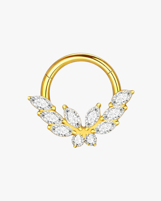 G23 Titanium Crystal Wing Clicker Hoop – Capri