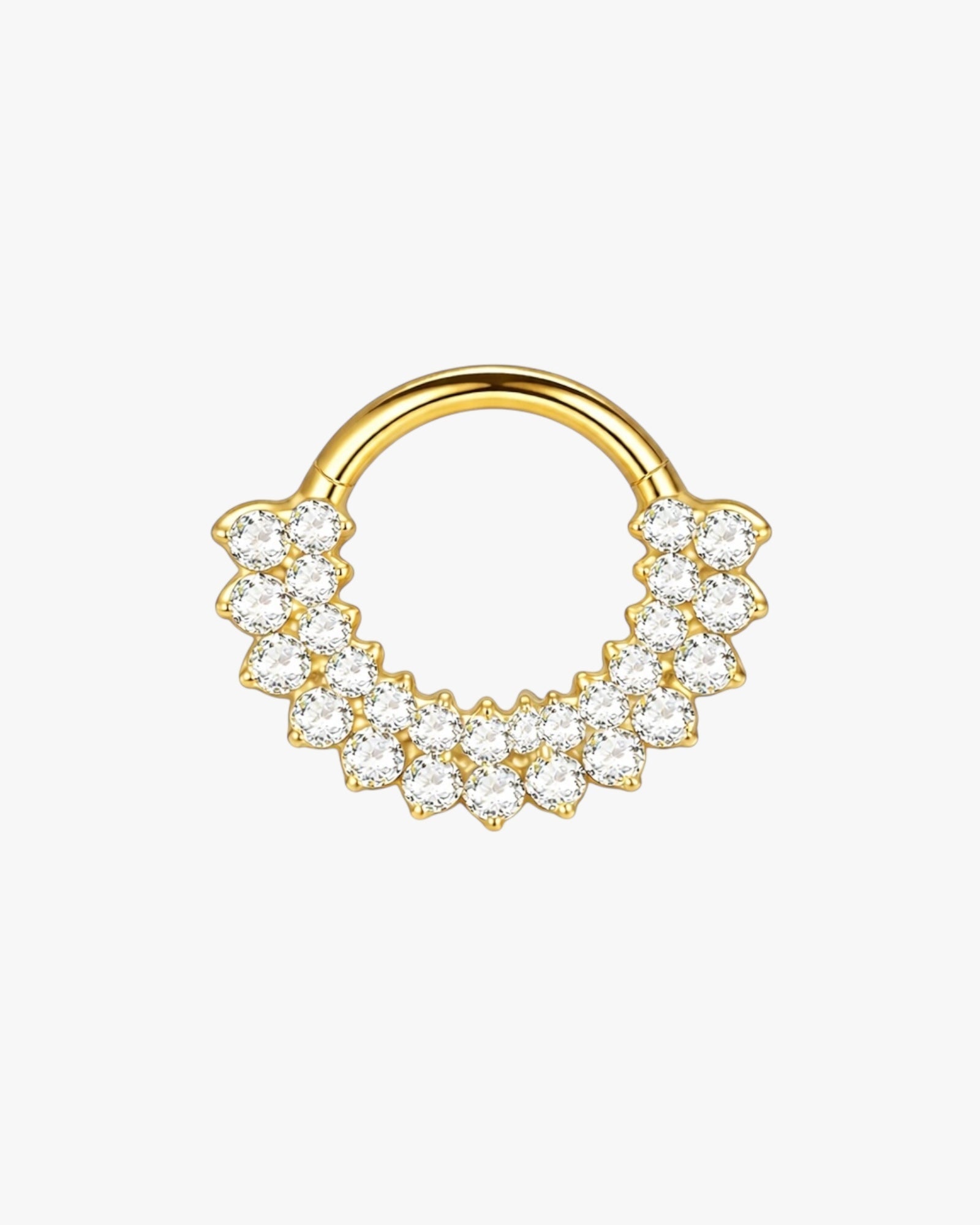 G23 Titanium Double Crystal Arc Clicker Hoop – Verona