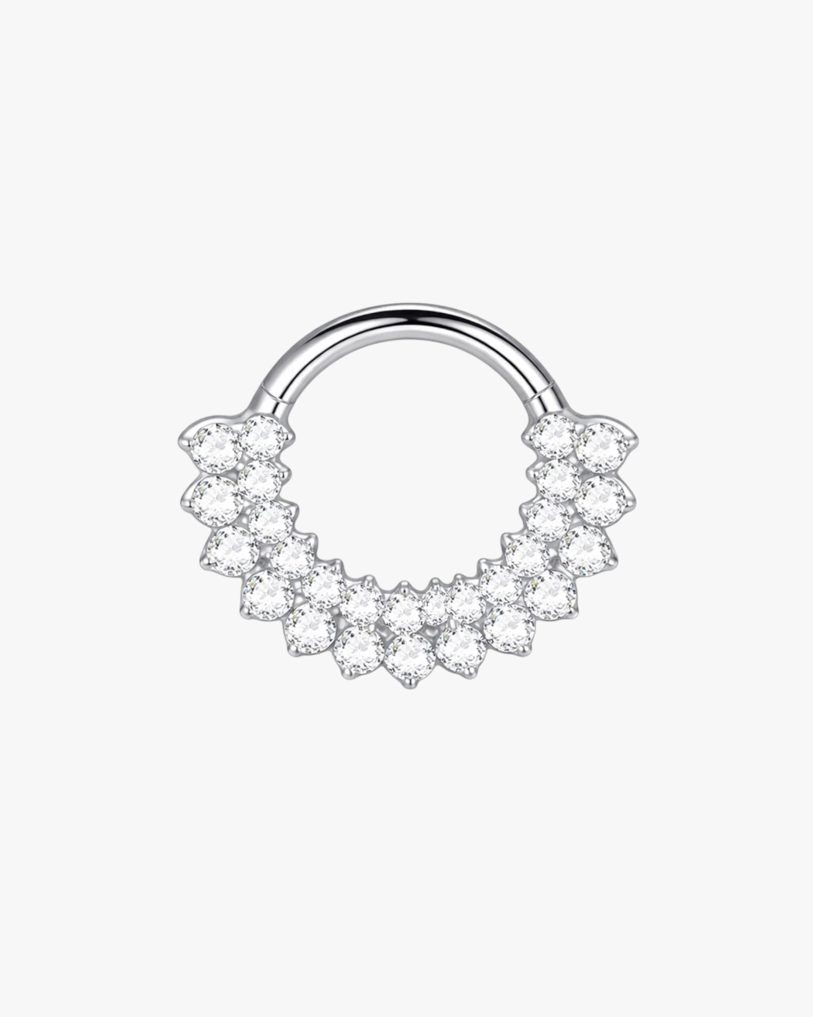 G23 Titanium Double Crystal Arc Clicker Hoop – Verona
