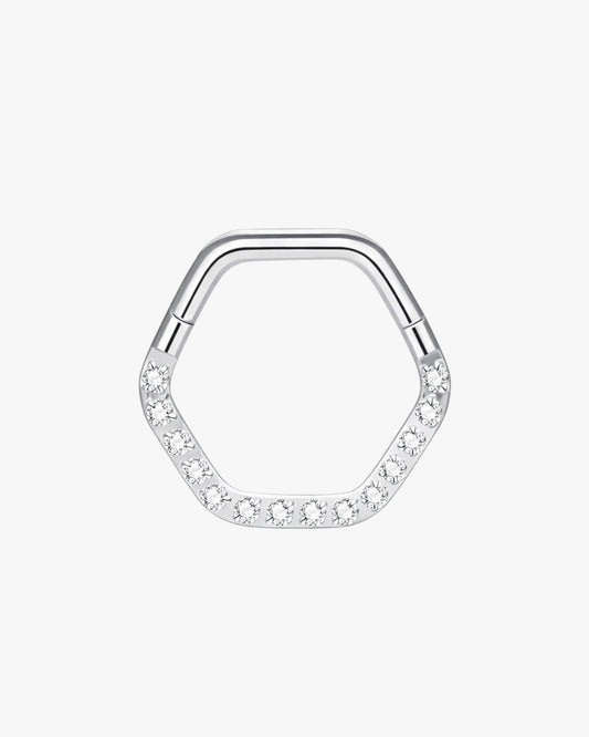 G23 Titanium Geometric Crystal Clicker Hoop – Oslo