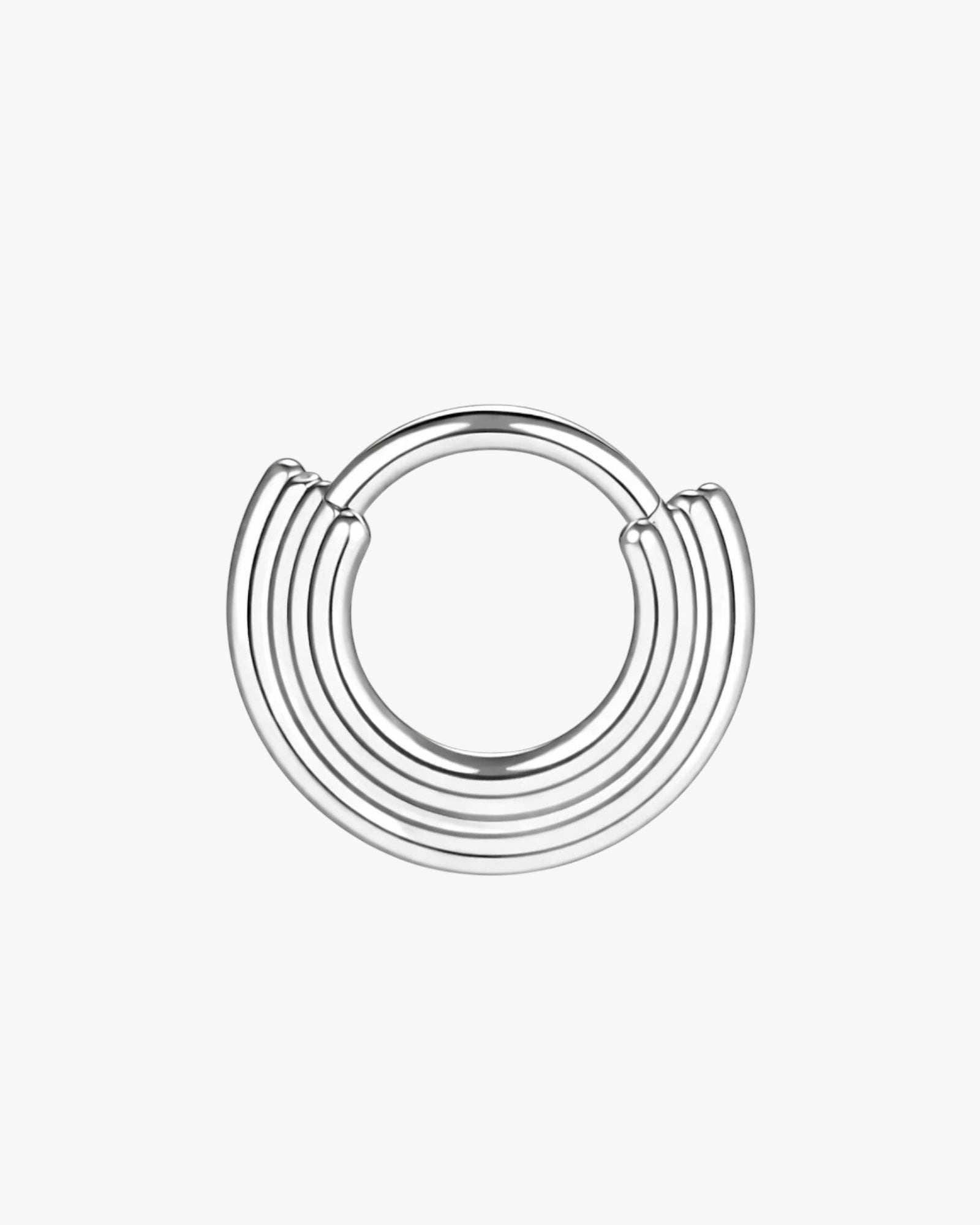 G23 Titanium Layered Clicker Hoop in silver – Atlas