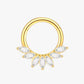 G23 Titanium Marquise Crystal Clicker Hoop in gold – Valencia