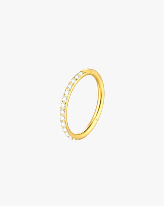 G23 Titanium Pavé Crystal Clicker Hoop – Milan