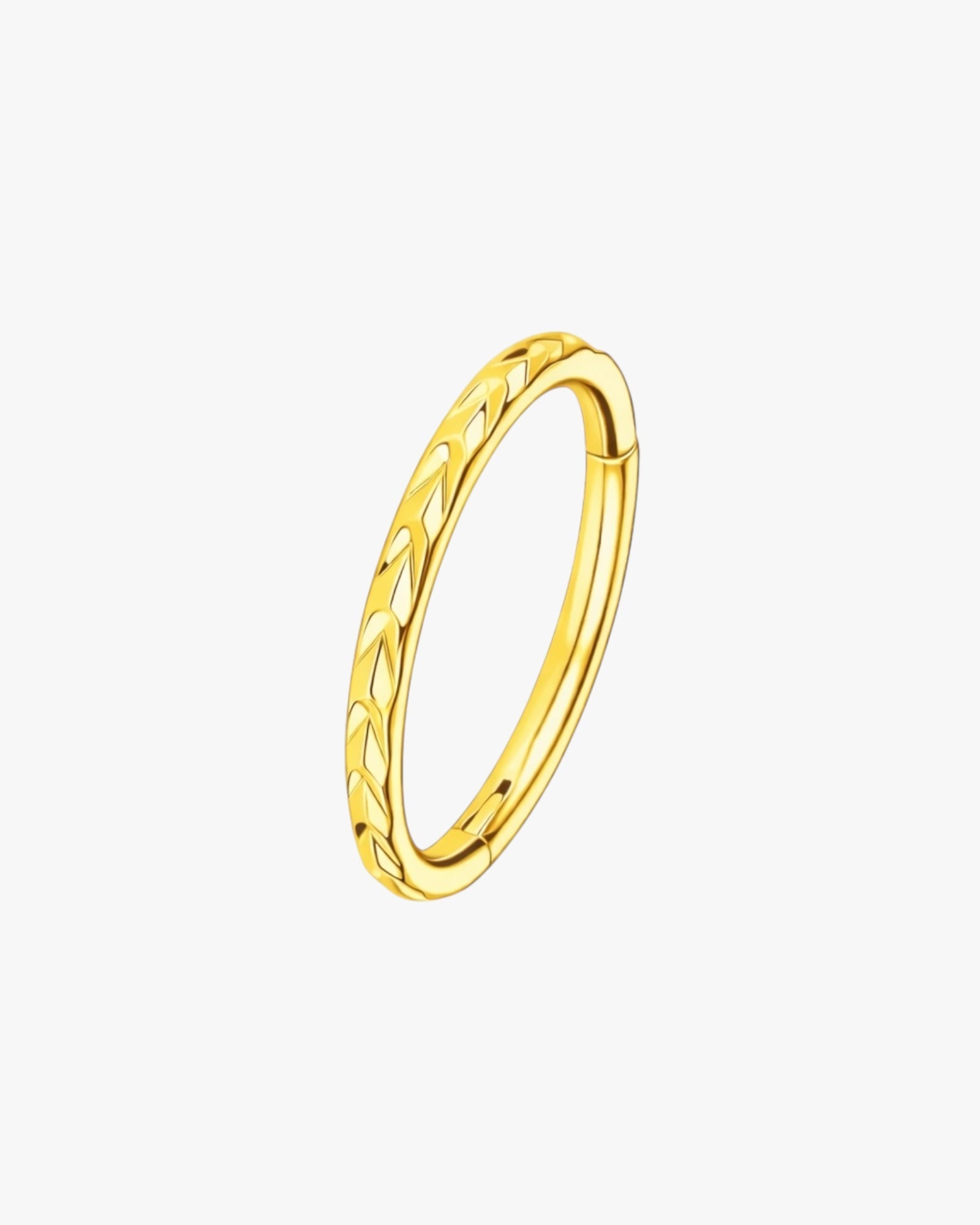 G23 Titanium Textured Clicker Hoop in gold– Seville