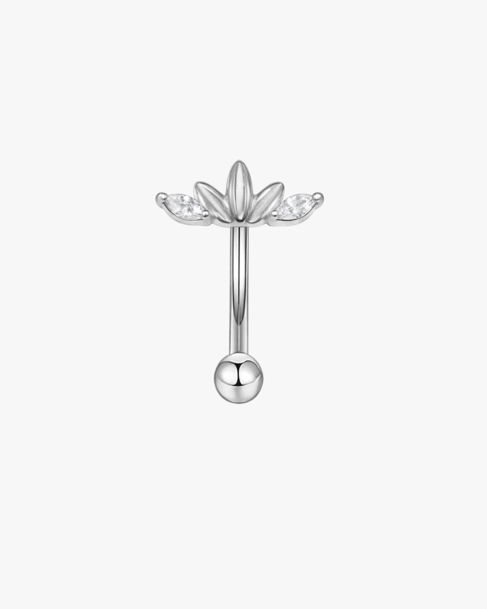 Gold Lotus Titanium Curved Barbell 16G – Elyra