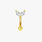 Gold Marquise Crystal Titanium Curved Barbell 16G – Virella