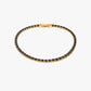 Minimalist gold tennis bracelet with zircon stones, 18K gold plated stainless steel design