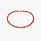 Minimalist gold tennis bracelet with zircon stones, 18K gold plated stainless steel design