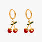 Gold Plated Stainless Steel Cherry Earrings – Cerelia