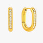 Gold Plated Stainless Steel Crystal Hoop Earrings – Lumina