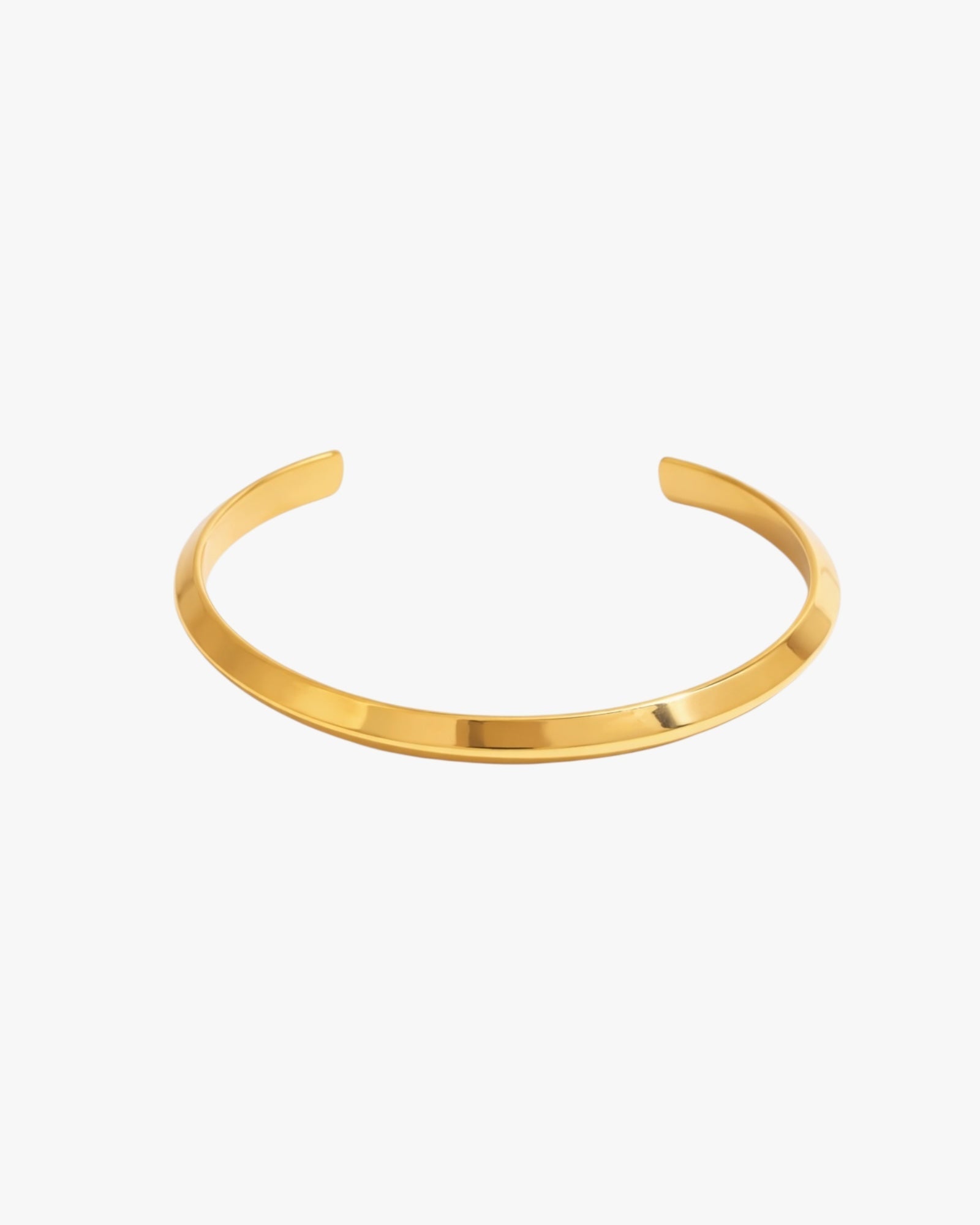 Gold Plated Stainless Steel Cuff Bangle Bracelet in gold – Aria