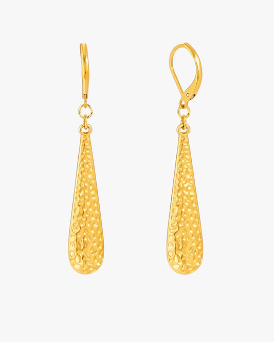 Gold Plated Stainless Steel Drop Earrings – Aurea