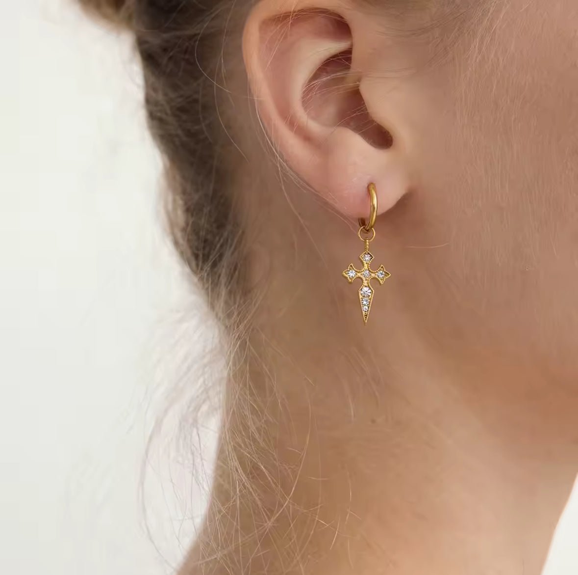 Gold Plated Stainless Steel Earrings – Avelyne