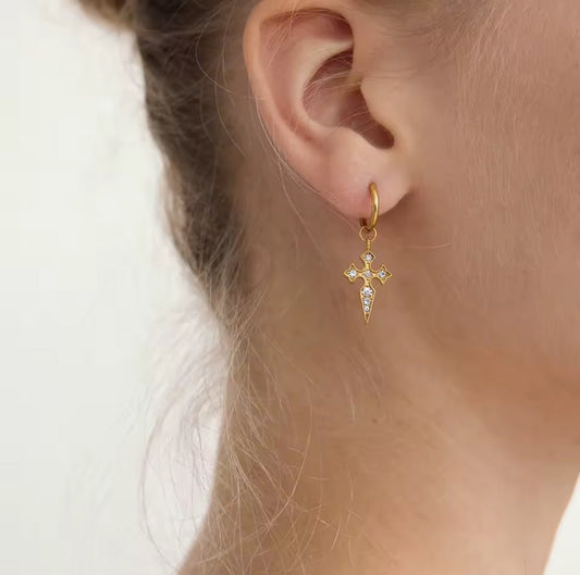 Gold Plated Stainless Steel Earrings – Avelyne