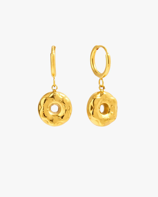 Gold Plated Stainless Steel Earrings – Donut